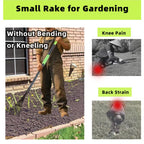 KLDOLLAR Garden Rake for Leaves, 48" Metal Leaf Rake with Soft Foam Grip