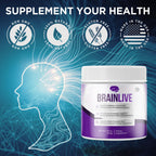 Brainlive Powder, Official Brain Live Powder Supplement with All Natural Ingredients, Advanced Formula Brain Health and Wellness Support with Maximum Strength Lifestyle Multivitamins (30 Servings)