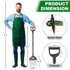 REILEIHODE Broad Fork Garden Tool, 63" Heavy Duty Broadfork Hand Tiller with Double 5+4 Sharp Tines, Garden Pitchfork with Ergonomic D-Shaped Handle, Spading Dig