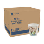 Dixie PerfecTouch 10 oz Paper Coffee Cups by GP PRO, Coffee Haze Design, 500 Count (25 Disposable Cups Sleeve, 20 Sleeves Case), 5310DX