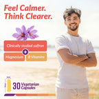 NAVEH PHARMA Saffrox™ Saffron Supplements | 30 High Strength Saffron Extract Capsules | Affron® 28mg | Natural Mood Booster, Focus & Brain Supplement