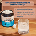 Live Conscious Colostrum Powder - Grass Fed Bovine Colostrum Supplement with Lactoferrin for Iron Absorption - Immune System Supplement (2-Pack)