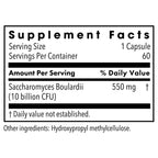 Metabolic Maintenance Saccharomyces Boulardii - Delivers 550 mg Non-Colonizing Yeast Providing 10 Billion CFUs - Supports Microbial Balance & Immune Function - 60 Servings - 60 Capsules
