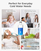 Waterdrop LT1000PC ADQ747935 Refrigerator Water Filter and Air Filter, Replacement for LG® LT1000P®, LMXS28626S, LFXS26973S, LFXS26596S, LFXS28596S, ADQ74793501, ADQ74793502 and LT120F®, 2 Combo