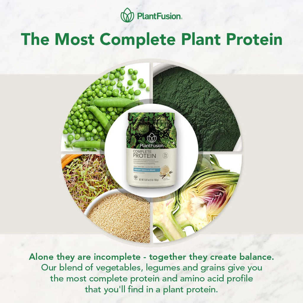 PlantFusion Complete Vegan Protein Powder - Plant Based Protein Powder With BCAAs, Digestive Enzymes and Pea Protein - Keto, Gluten Free, Soy Free, Non-Dairy, No Sugar, Non-GMO - Red Velvet 2 lb