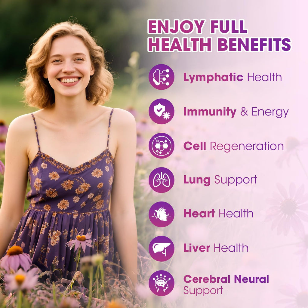 Lymphatic Drainage Drops Supplements for Immune, Lymph System Support, Cleanse & Detox, Liver Health with Echinacea,Elderberry,Cleavers Herb,Burdock, Calendula, Vegan, Non-GMO,Natural Flavor, 2 Fl Oz