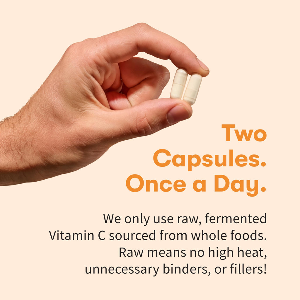 Garden of Life Vitamin Code Raw Vitamin C - 120 Capsules, 500mg Whole Food Vitamin C Capsules + Fruit & Veggie Blend & Probiotics, Supplements for Adults, Vegan, Gluten Free