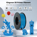 Kingroon Blue PLA Filament 1.75mm 1kg，Easy to Print & Helps Reduce Clogging, High Precision ±0.03mm for Most FDM Printers，Light Blue