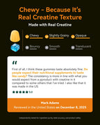 Inner Brightness Creatine Monohydrate Gummies for Men & Women 5000 mg, 3rd Party Tested, Creatine Chews for Muscle Growth, Strength & Energy Support, Sugar Free, Vegan, 120 Count, Mango Passionfruit
