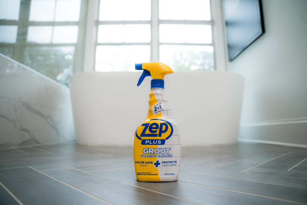 Zep Plus Grout Foaming Cleaner - 32 Fl OZ - R54212-2-in-1 benefits clean while protecting grout from water,dirt and grime,(Pack of 2)