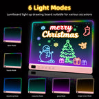Lumiboard Led Drawing Board with 13 Light Effects, 16" Rechargeable Glow Doodle LED Note Board with Colors, Neon Light Up Drawing Tablet Gifts for Kids for Easter Birthday Christmas Gift Ideas