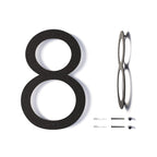 12 Inch Modern Floating House Numbers for Outside | Large Metal House Numbers for Outdoors | Black Coated Rust-Proof Home Address Numbers/Plaques | Metal Numbers