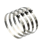 EesTeck 6 Inch Adjustable 304 Stainless Steel Duct Clamps Hose Clamp (4Pcs)
