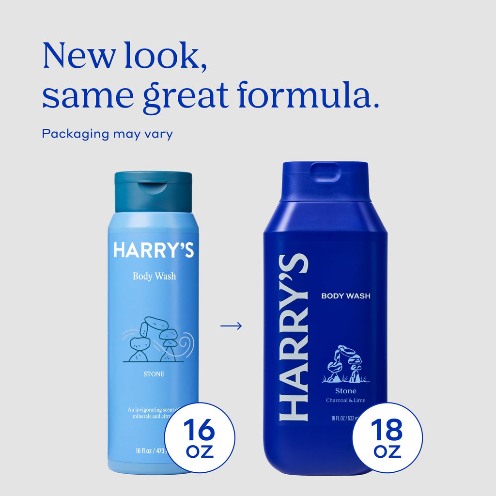 Harry's Men's Body Wash - Stone - (3 Pack) 18 fl oz - Shower Gel for Men - No Parabens, Sulfates, or Dyes