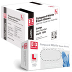 Jointown Basic Medical Blue Nitrile Exam Gloves - Latex-Free & Powder-Free - NGPF7003 (Case of 1,000), Large
