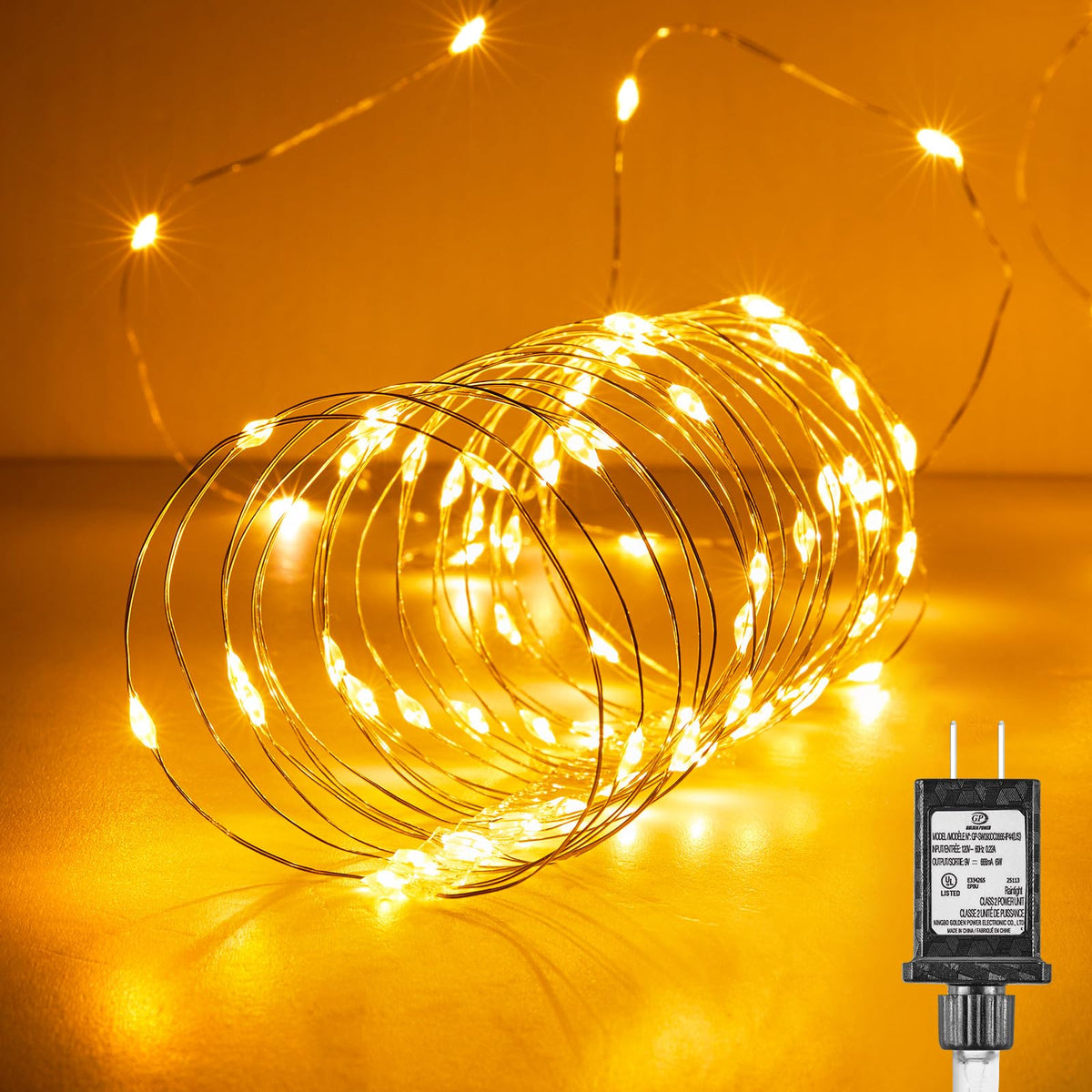 Minetom Fairy Lights Plug in, 100Ft 300LEDs String Lights for Bedroom