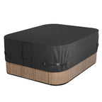 iBirdie Outdoor Waterproof Rectangular Hot Tub Cover 85 x 77 inch fit 84 x 76 or 83 x 75 or 82 x 74 SPA 600D Heavy Duty Rectangle Weatherproof Protectors Protective Cover Cap