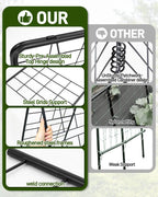 60"x16.2" Heavy Duty Steel A-Frame Garden Trellis for Climbing Plants – Rust-Proof Metal Trellis with Hardware Cloth, Perfect for Raised Beds,Cucumbers,Tomatoes & Outdoor Vines (Black)