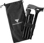 FSA/HSA Eligible, Vaunn Medical Easy Grip Height Adjustable Folding Cane/Walking Stick with Strap/Pouch- Compact, Portable, and Safe Walking Assistant- Non-Slip Grip Handle- Men, Women, Elderly