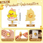 Hinly 36 Set Dance Gifts Bulk Include Ballet Duck Pins Brooches with You've Been Dance Ducked Greeting Card Inspirational Gift Accessories for Dancers Ballerina Party Favors (Pink)
