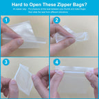 3''x 5'', (Pack of 100) 2 mil Thick Clear Plastic Reclosable Zip Poly Bags with Resealable Lock Seal Zipper for Photo, Jewelry, Bakery, Treats, Travel, Storage, Packaging & Shipping