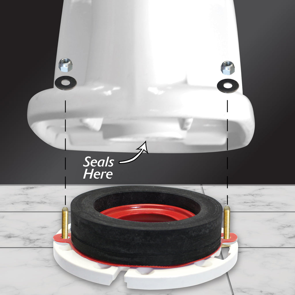 Korky 6000CP Toilet Wax Free Seal Kit with Hardware - 4 Pack