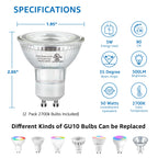 SUNVIE 2 Pack Uplighting Indoor Floor Can Light, 5W Up Lights with 2700K LED GU10 Bulbs, Uplights Floor Spot Lights Indoor for Home Accent Lighting, 5.9 FT Plug Cord & Foot Switch