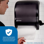 San Jamar Element Paper Towel Dispenser, Manual Lever Roll for Bathroom and Kitchen, 12.75" x 12.5" x 8.5", 1 Count, Black Pearl