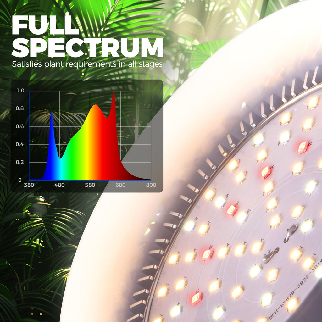 Barrina Hanging Grow Light Bulbs for Indoor Plant, 25W Full Spectrum, Timer