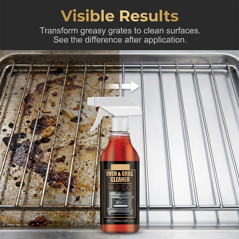 Mucpad Kitchen Heavy Oil Cleaner Spray,Clean Spray Cleaner for Ovens,Countertops,Stovetop,100Ml All Purpose Kitchens Heavy Oil Cleaning Agent (1PC)