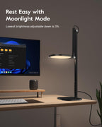 Led Desk Lamps for Home Office with Base, Video Conference Lighting for Zoom, Tall Desk Lamp with 50 Light Modes & Memory and Timer Func Computer Light, Ring Light for Desk for Video Streaming, Webcam