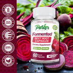 Parker Naturals Organic Fermented Beet Root Capsules Supports Healthy Immune System, Gluten Free, Non-GMO and Vegan. 60 Count