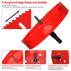 Hole Saw 6 5/16” (160mm) for Wood, HSS Bi-Metal Hole Cutter with Pilot Drill Bit for Plywood, Cornhole, Ceiling and Drywall