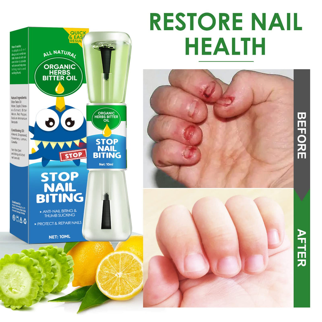 Nail Biting Treatment for Kids, Thumb Sucking Stop for Kid, Nail Polish for Kid Stop Sucking and Biting Nails, Day Night Care