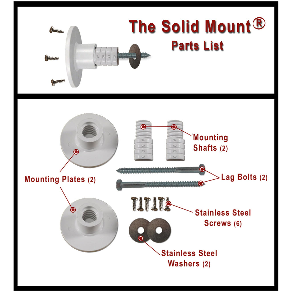 Grab Bar Mounting Kit for Fiberglass Showers – One-Piece Adjustable Spacer System – Precision Trim Fit for Stud Anchoring – Prevents Rotation & Uneven Compression – Made in USA