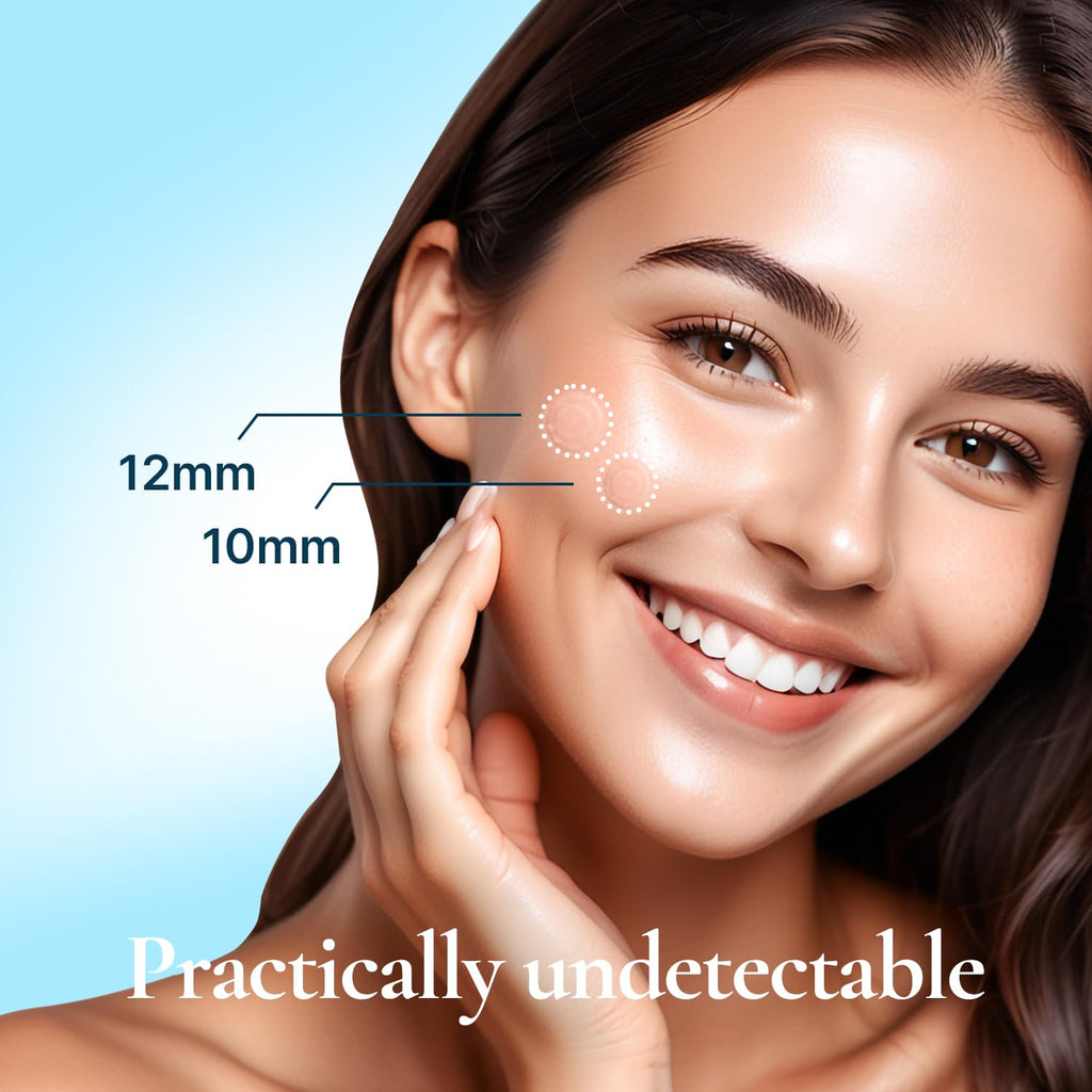 DERMAKR Discreet Acne Pimple Patch | Spot Cover & Treatment Solution Cystic Acne & Pimple | Hydrocolloid Facial Stickers | Waterproof Patches Invisibly Cover Pimples (4packs)