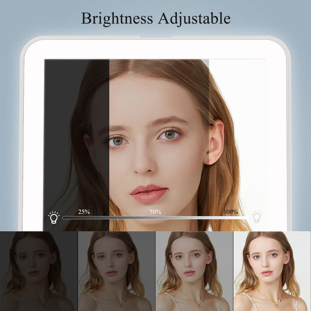 FUNTOUCH Rechargeable Travel Makeup Mirror with 72 Led Lights