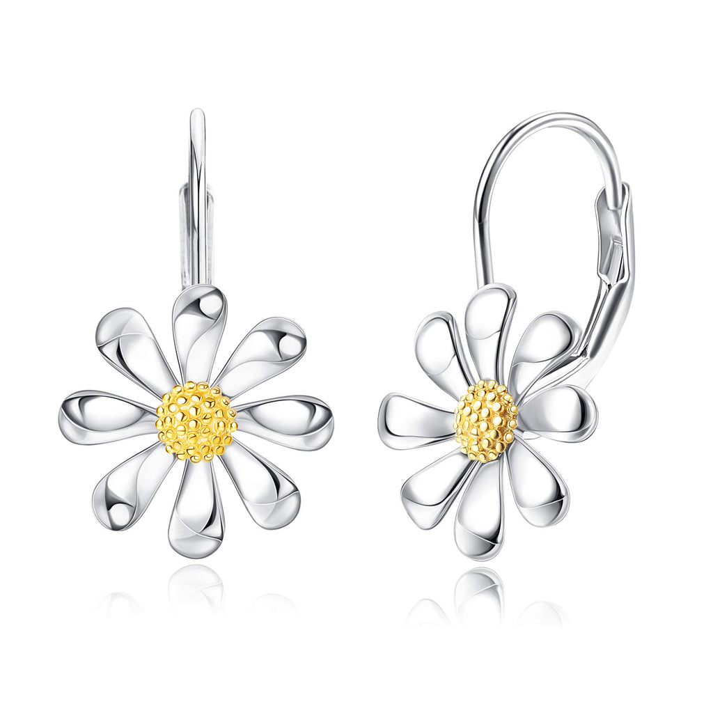 MILACOLATO 925 Sterling Silver Daisy Earrings for Women Flower Earring