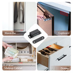 Ravinte 8 Pack Black Magnetic Door Catch, Matte Black Cabinet Magnets, Strong Magnetic Catch Latch for Kitchen Cabinets, Drawers & Cupboards, Stainless Steel Closures