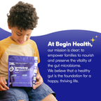 Begin Health Growing Up Prebiotics for Kids 28-Packs | Prebiotic Soluble Powder Stool Softeners and Digestive Gut Health Supplement | Ideal to Mix with Kids Daily Beverages and Soft Foods - Unflavored