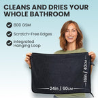 Shiny Bath Shiny Wipes XL Drying Towel, the Original, Ultra Absorbent Twisted-Loop Design, Streak-Free Drying Towel, Shiny Wipes Shower Cleaning Cloths (7 Towel)