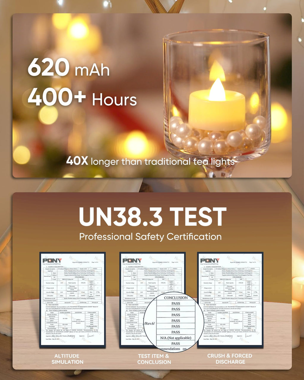 Homemory 12-Pack Remote Flameless LED Battery Tea Light Candles, 400+Hrs