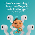 Angel Soft Toilet Paper/Toilet Tissue 24 Super Mega Rolls=144 Regular Rolls
