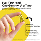 Magnesium L-Threonate Gummies for Adults & Kids 2000mg – Brain Supplements for Memory and Focus - 180 Count (Pack of 1)