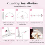 Yokilly Half Moon Light for Nail Desk: 29" Foldable Half Moon Desk Lamp with Phone Holder for Beginner - Arch Nail Tech Light with 3 Color Modes & 10 Brightness for Manicure Salon (Diamond, Large)