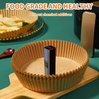 Air Fryer Disposable Paper Liner, 100PCS 7.9 Inch Air Fryer Liners Round, Parchment Paper Non-stick Oil-proof Water-proof