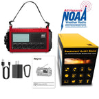 Raynic Emergency Radio, 5000mAh/18500mWh Weather Radio, Solar Hand Crank Emergency Radio with AM/FM/SW/NOAA, Cell Phone Charger, Headphone Jack, Flashlight, Type-C Charging and SOS Siren for Hurricane