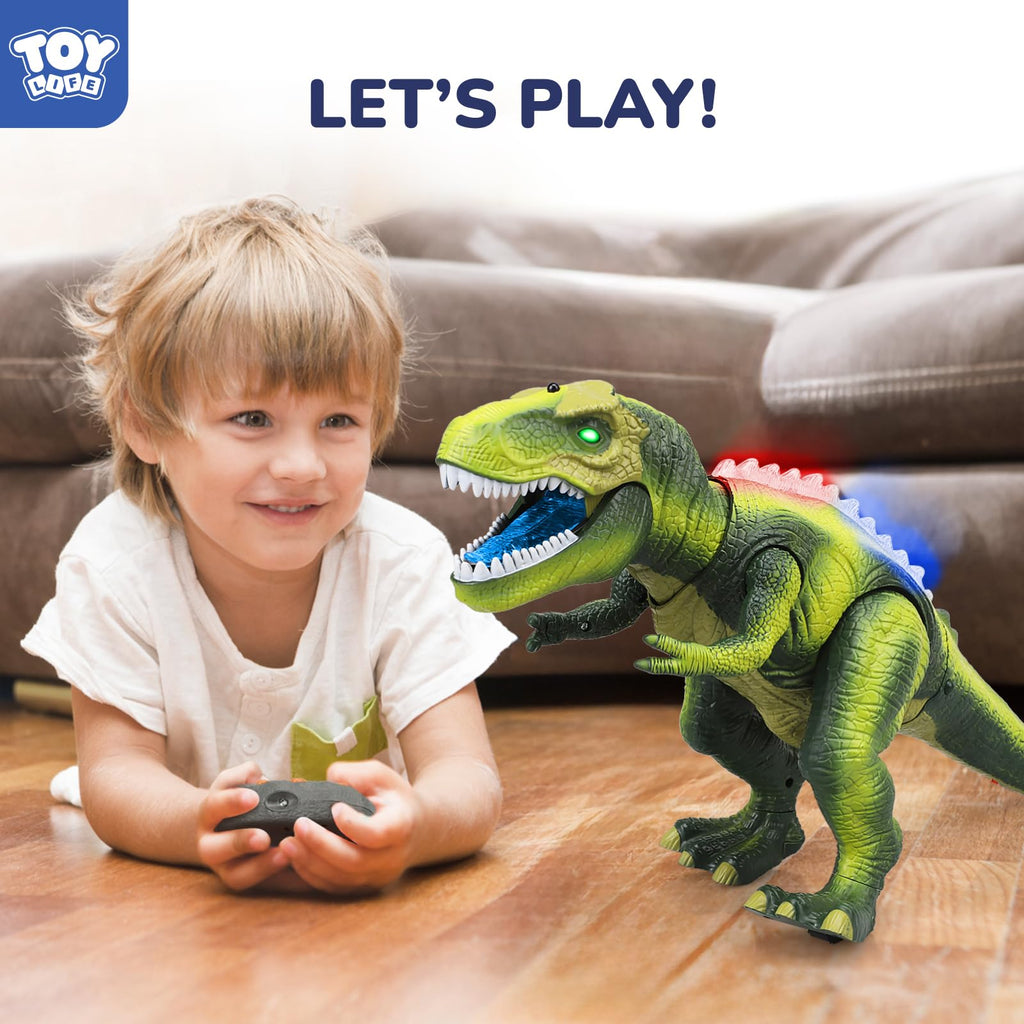 STEAM Life RC Walking T-Rex Dinosaur Toy, Lights and Roar, Kids 3-8