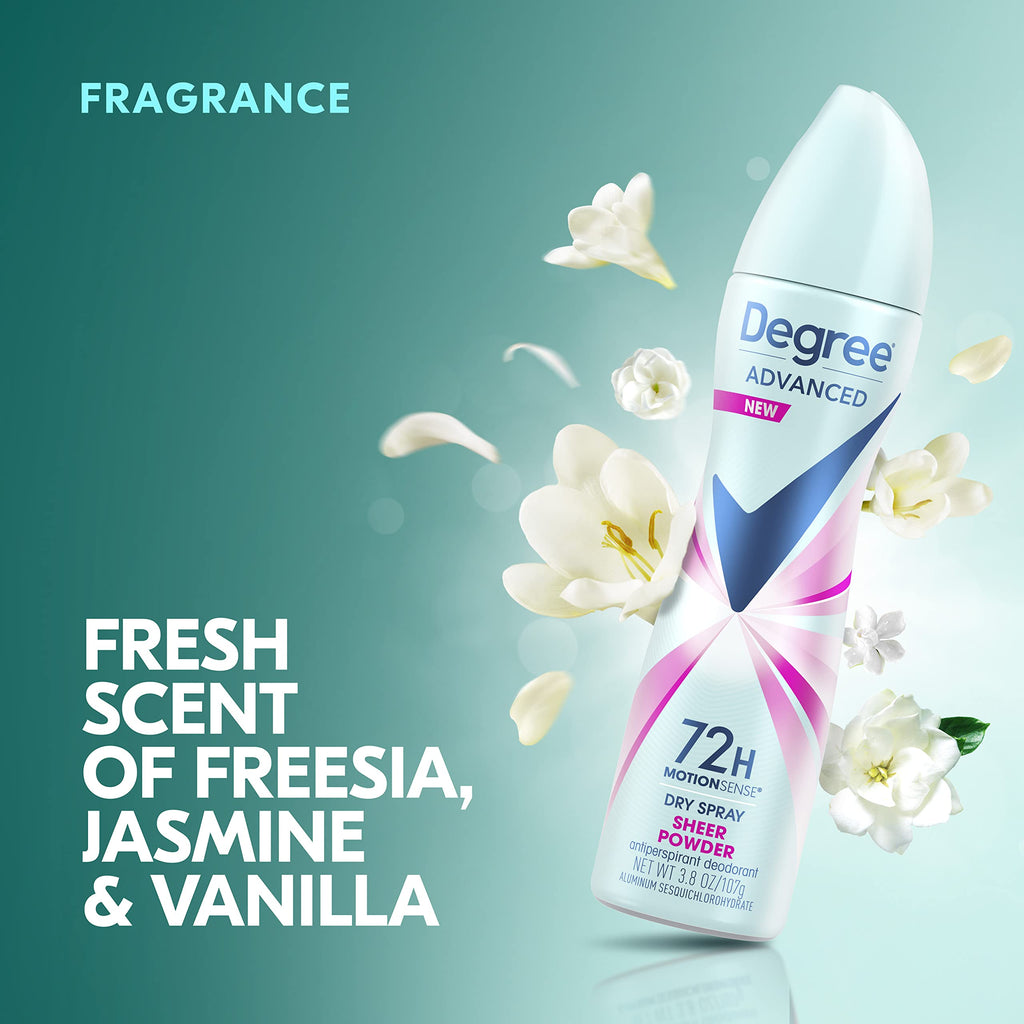 Degree Advanced Antiperspirant Deodorant Dry Spray, 3 Pack, 3.8 oz