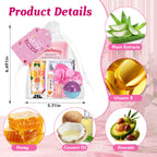 80PCS Spa Party Supplies for Girls, Include Facial Masks, Lip Balm, Hand Cream, Under Eye Patches, Lip Mask, Foot Bath Bombs, Compressed Towels, Sleepover and Spa Birthday Party Supplies for Girls